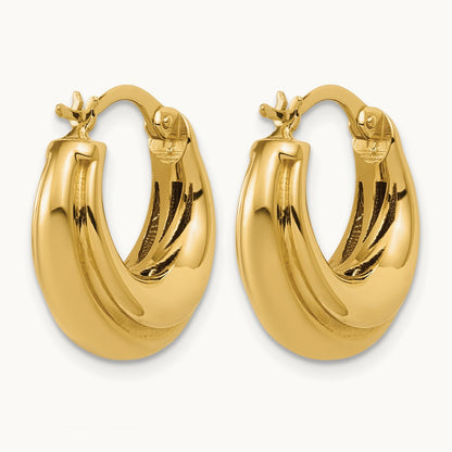 Polished and Grooved Hoop Earrings — Leslie's — photo set