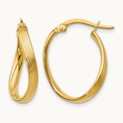 Polished Hinged Hoop Earrings, 10K — Leslie's