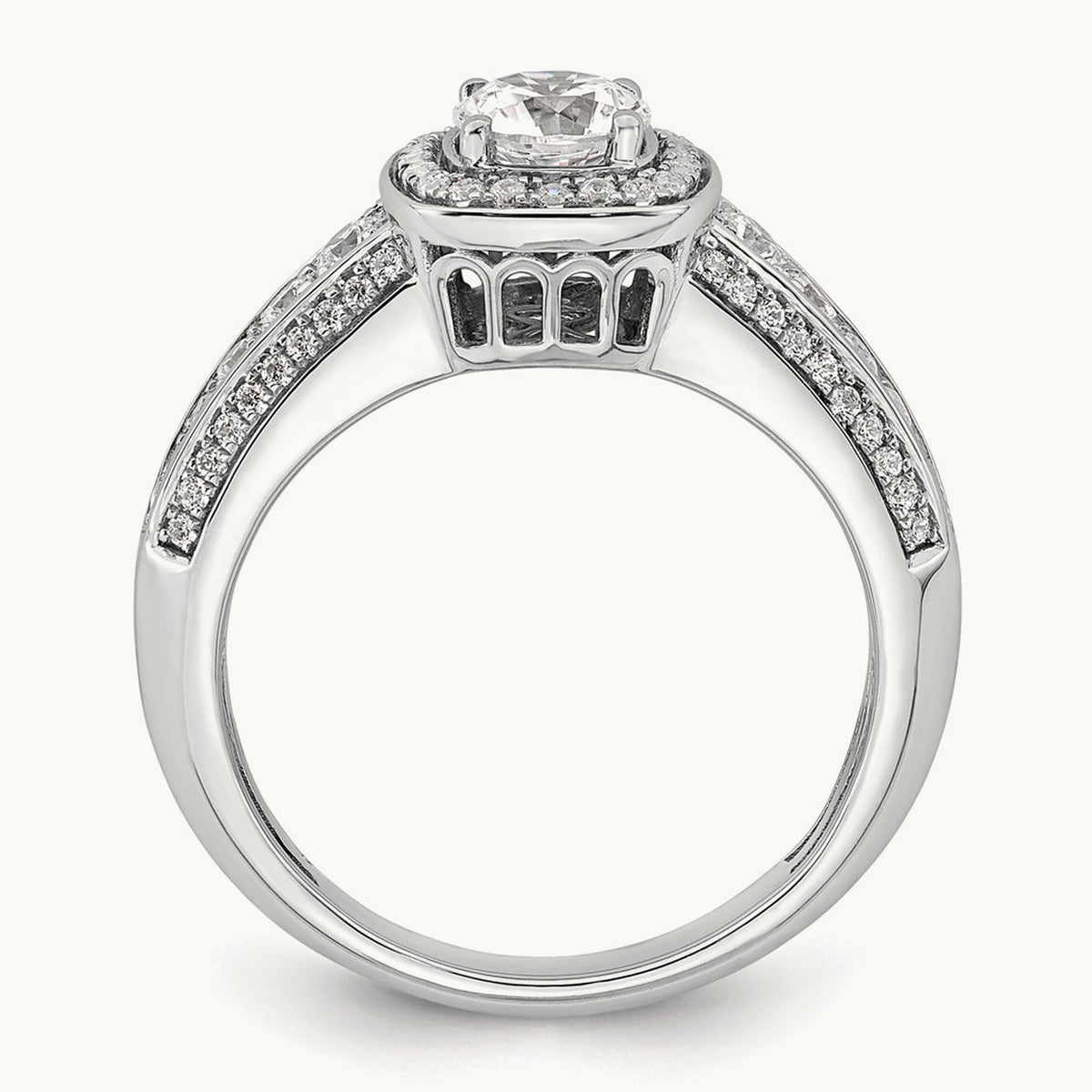Halo Semi-Mount Engagement Ring, 0.50 ct tw