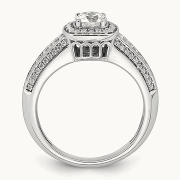 Halo Semi-Mount Engagement Ring, 0.50 ct tw