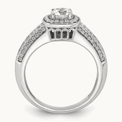 Halo Semi-Mount Engagement Ring, 0.50 ct tw