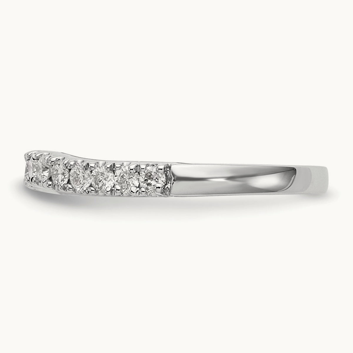 Curved Contour Wedding Band — 2/5 ct, Standard, 7