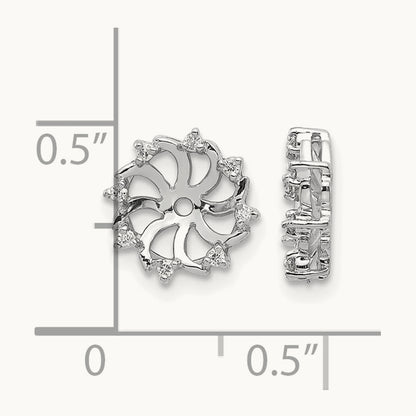 VS Diamond Earring Jacket, 14K White Gold