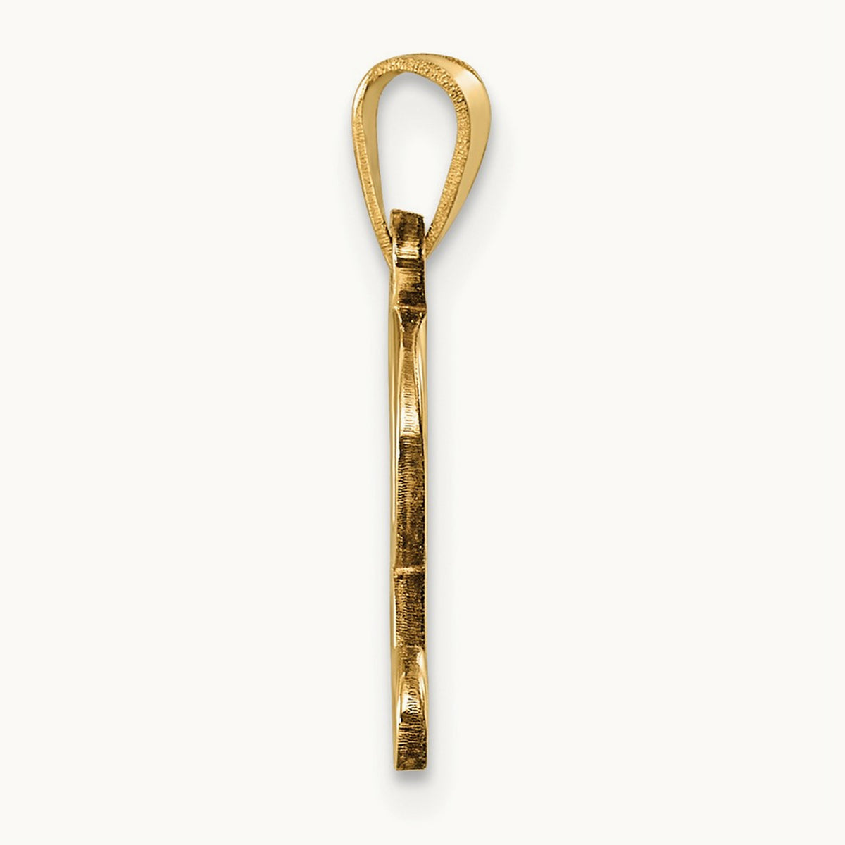Script Letter L Initial Pendant, 14K Yellow Gold