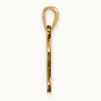 Script Letter L Initial Pendant, 14K Yellow Gold