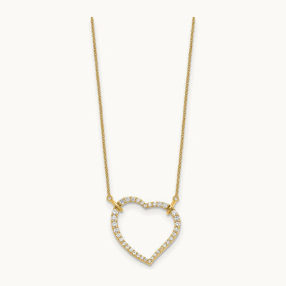 Diamond Heart Pendant Necklace, 14K