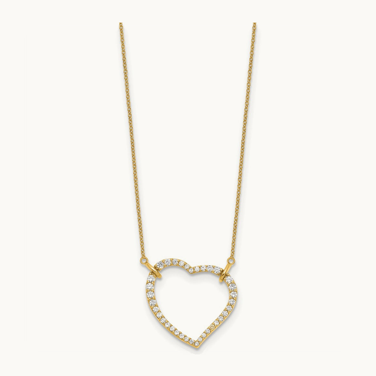 Diamond Heart Pendant Necklace, 14K