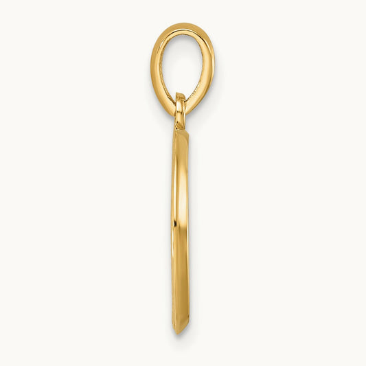 Fancy Letter Q, 14K Yellow Gold