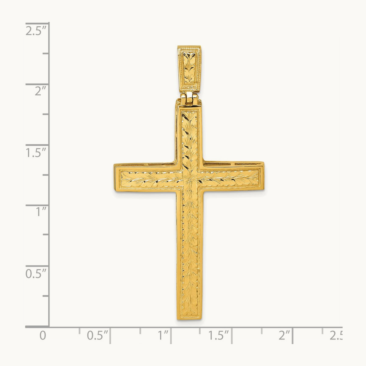 Polished Diamond-cut Fancy Cross Pendant — photo set