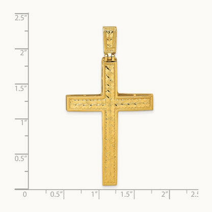 Polished Diamond-cut Fancy Cross Pendant — photo set