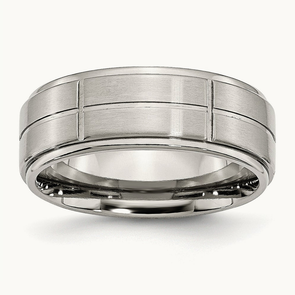 Brushed/Polished Grooved Ridged Edge Band — 13