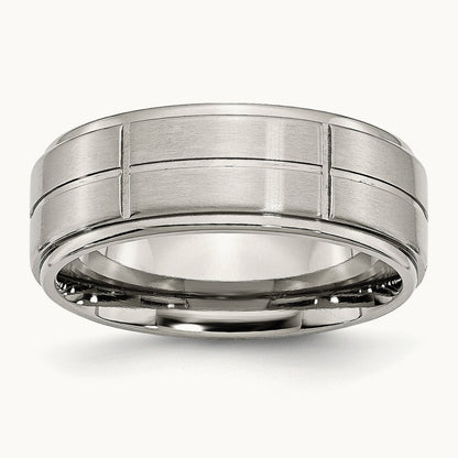 Brushed/Polished Grooved Ridged Edge Band — photo set