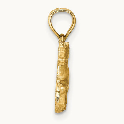 Diamond-cut Horse Pendant, 14K