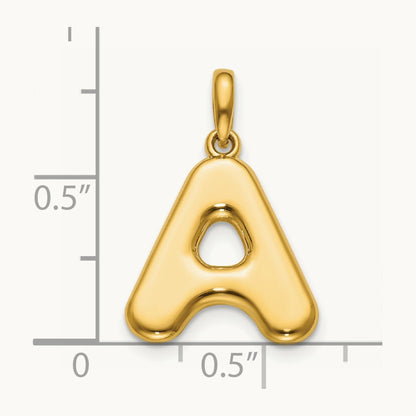 Fancy Letter A, 14K Yellow Gold