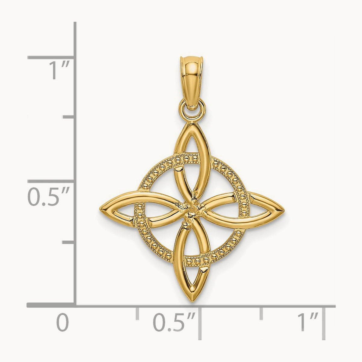 Small Celtic Eternity Knot Charm — 14K Yellow Gold