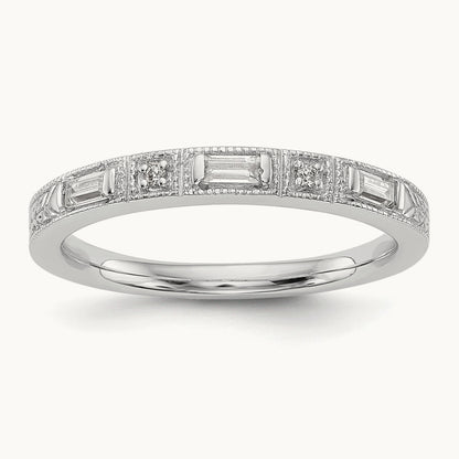 Diamond Wedding Band, 14K White Gold