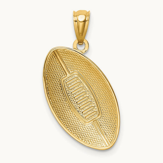 Football Pendant, 14K