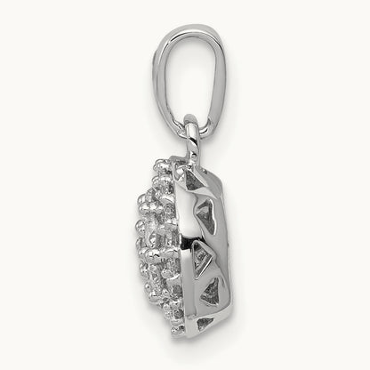 Halo Cluster Pendant, 0.25 ct tw Lab-Grown Diamond