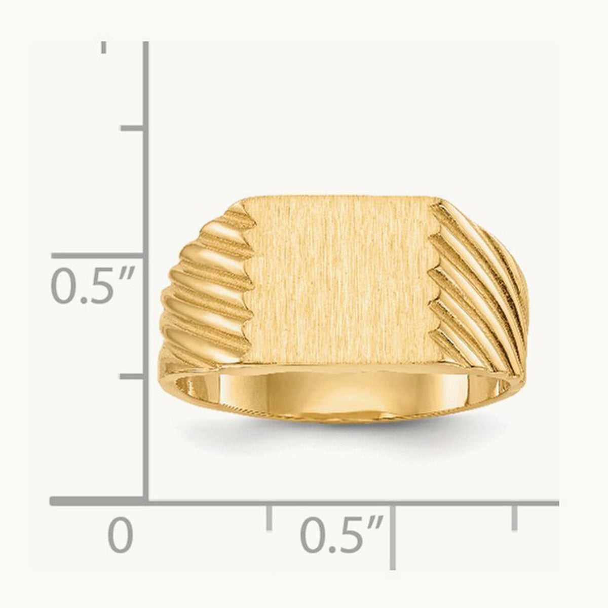9.0x9. Closed Back Signet Ring, 0mm, 14K