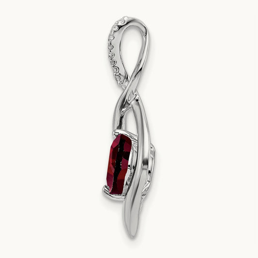 Garnet and Diamond Pendant — photo set