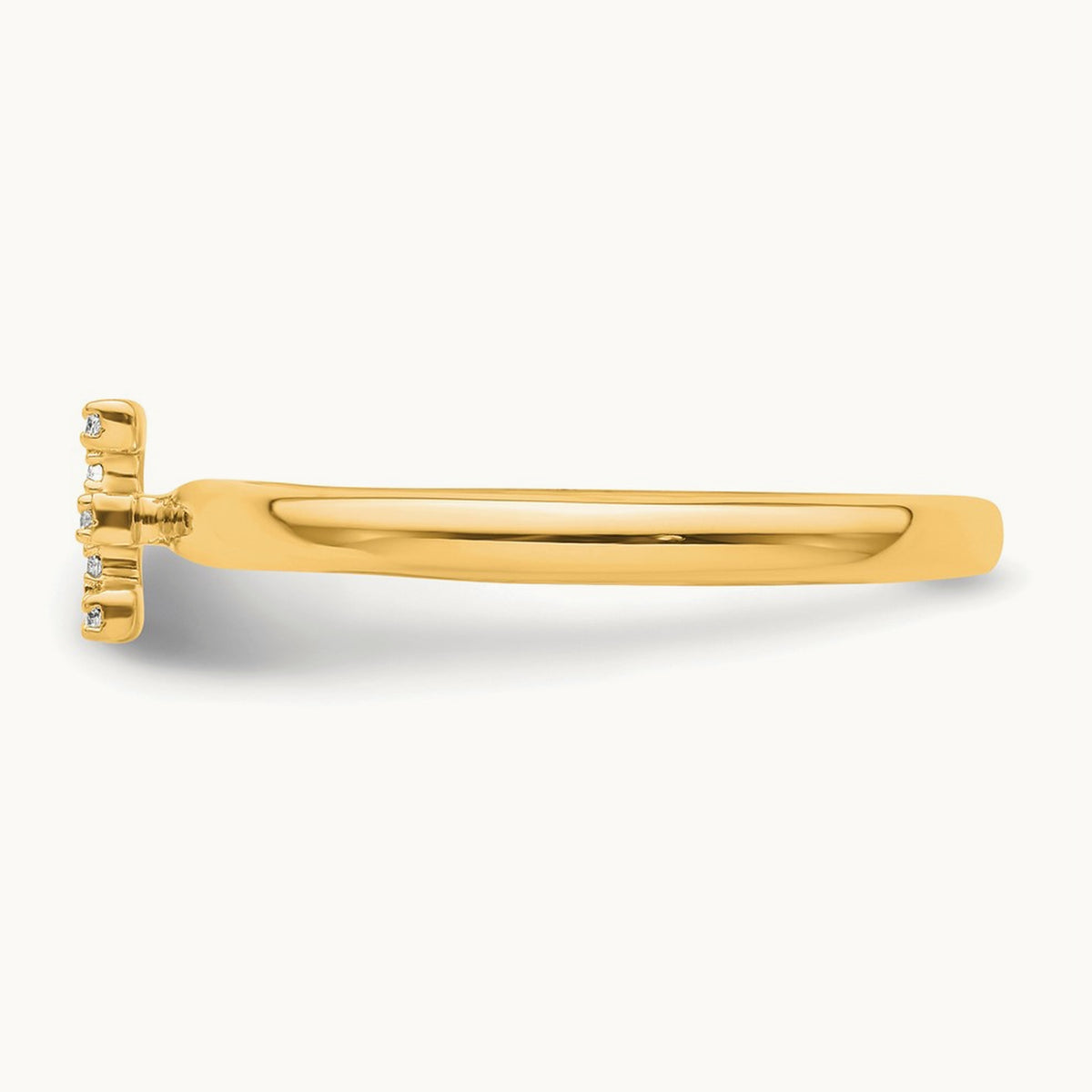 Stackable Diamond Ring — 14K Yellow Gold, E