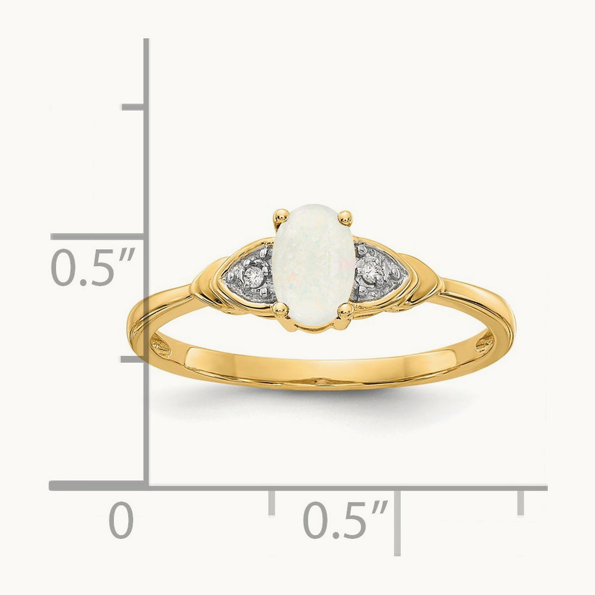 Opal and Diamond Ring, 14K