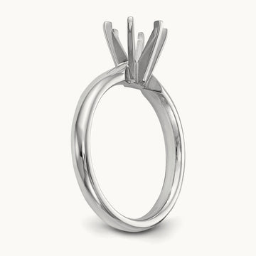 1.25ct. Medium-Weight Comfort-Fit 6-Prong Mounting, 14K White Gold