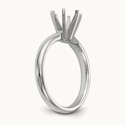 1.25ct. Medium-Weight Comfort-Fit 6-Prong Mounting, 14K White Gold