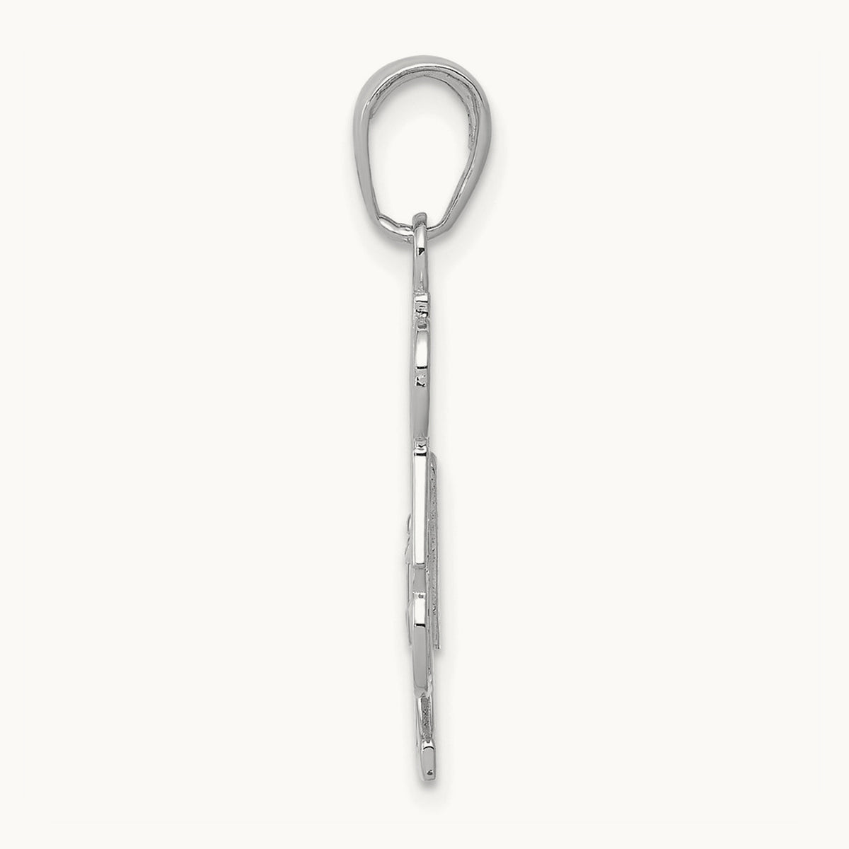 #1 DAD Charm — 14K White Gold, 24.6mm