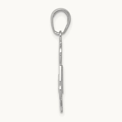 #1 DAD Charm — 14K White Gold, 24.6mm