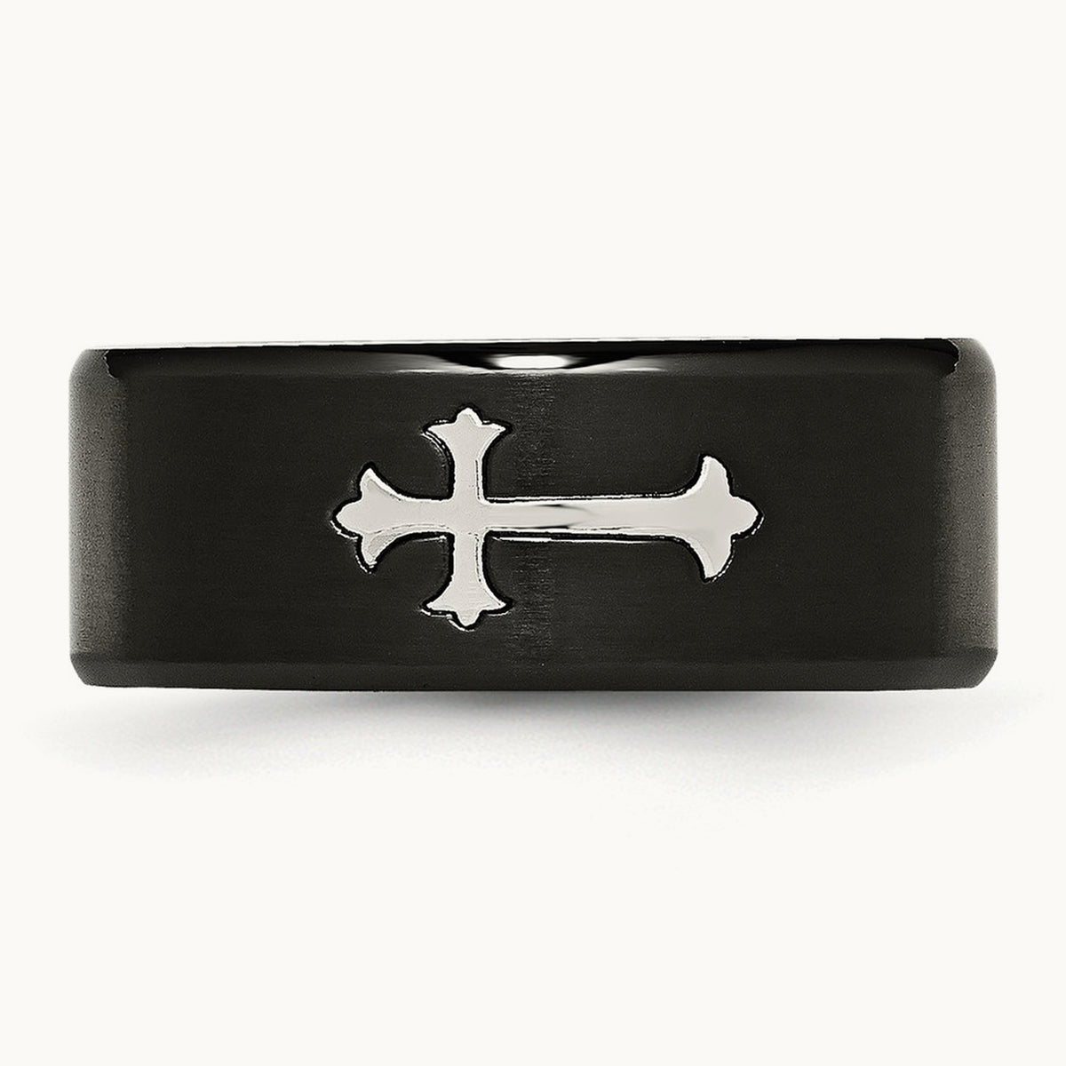 Brushed Black IP-plated with Cross Band — photo set