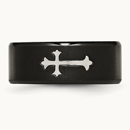 Brushed Black IP-plated with Cross Band — photo set