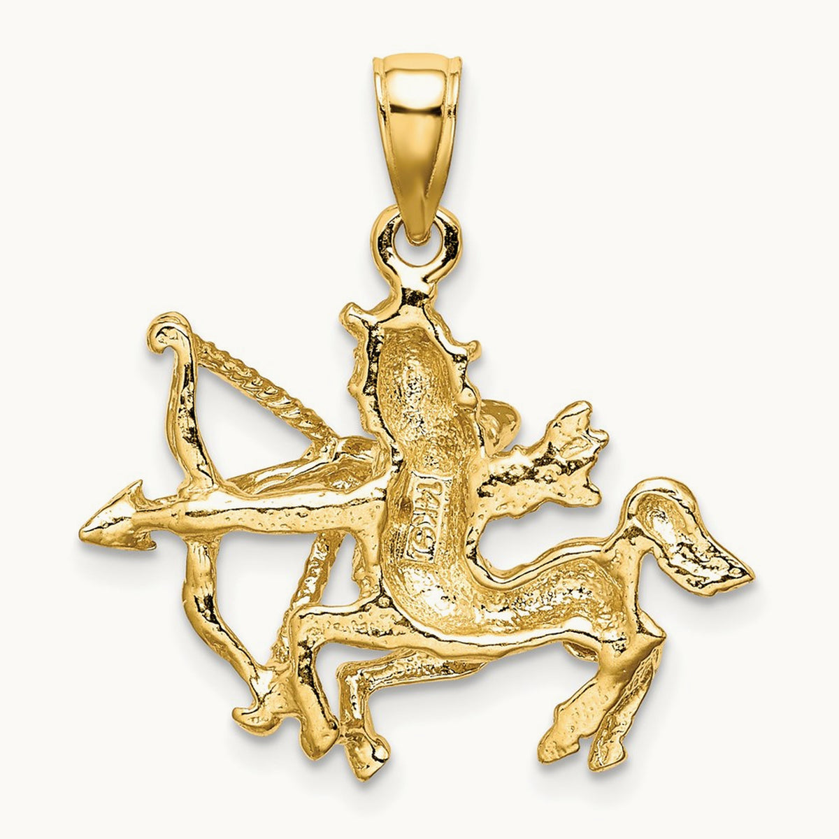 Large Sagittarius Zodiac Charm, 14K