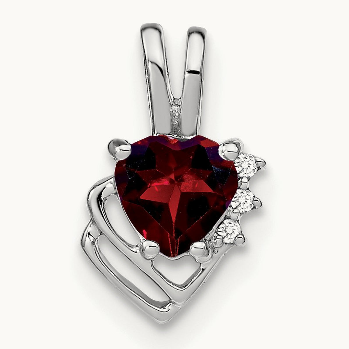 Garnet and Diamond Pendant — photo set