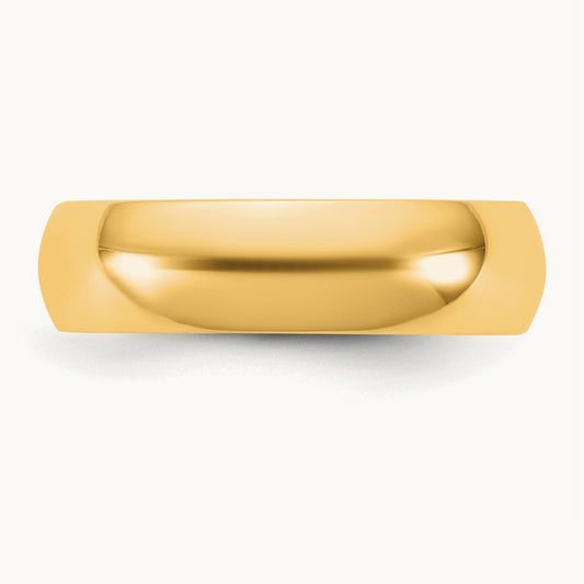 Half Round Band — 14K Yellow Gold