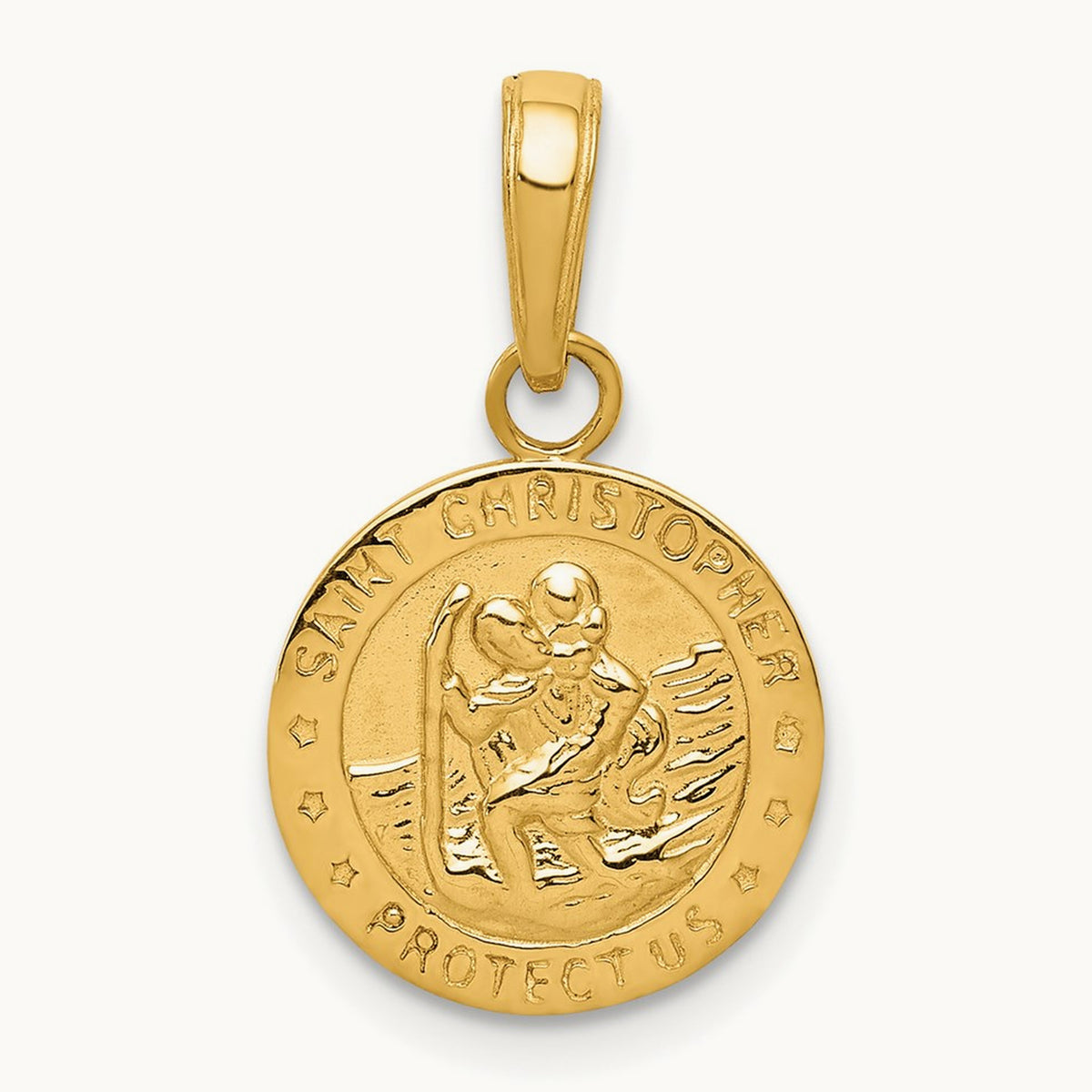 Saint Christopher Medal Charm, 14K