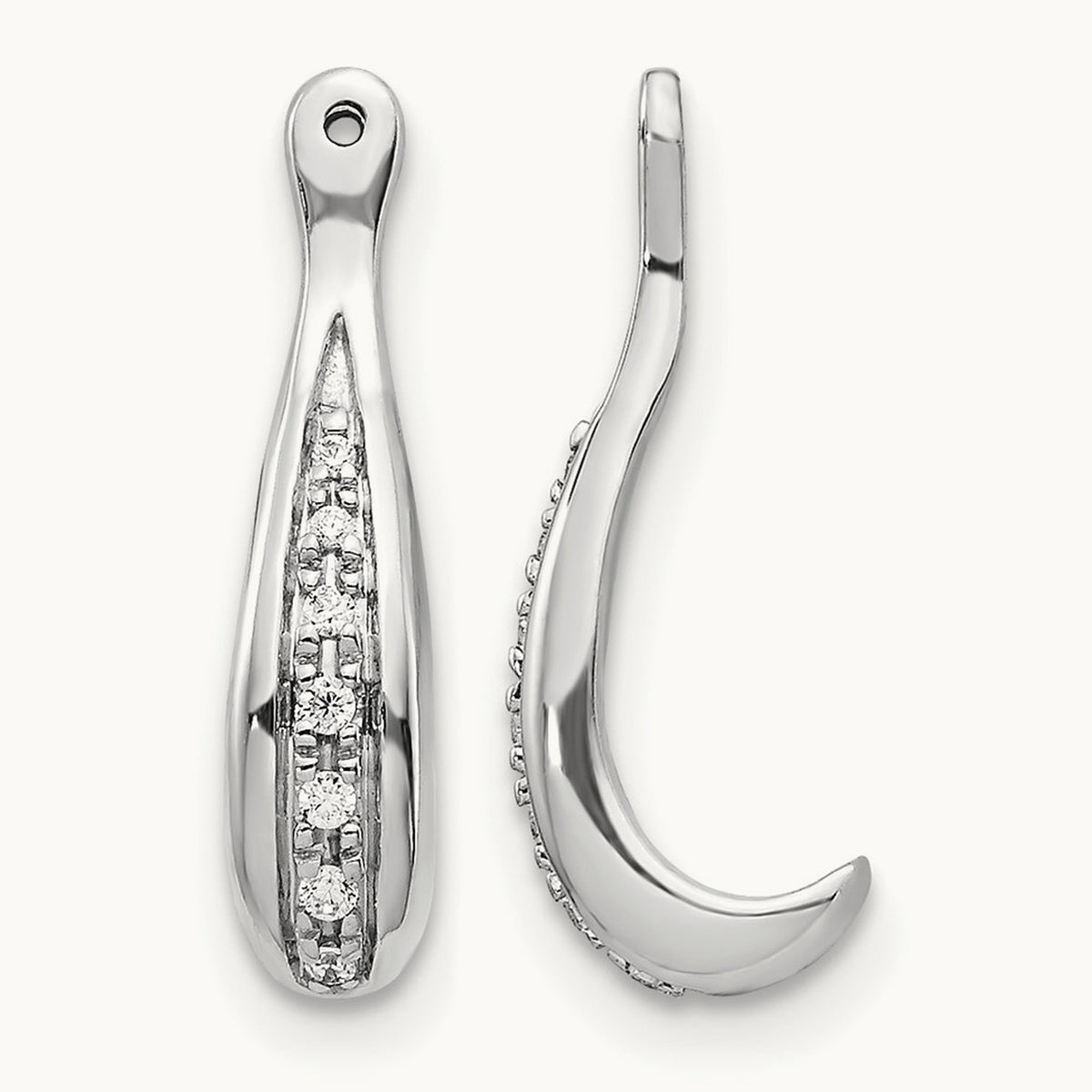 Diamond Earring Jackets — 14K White Gold