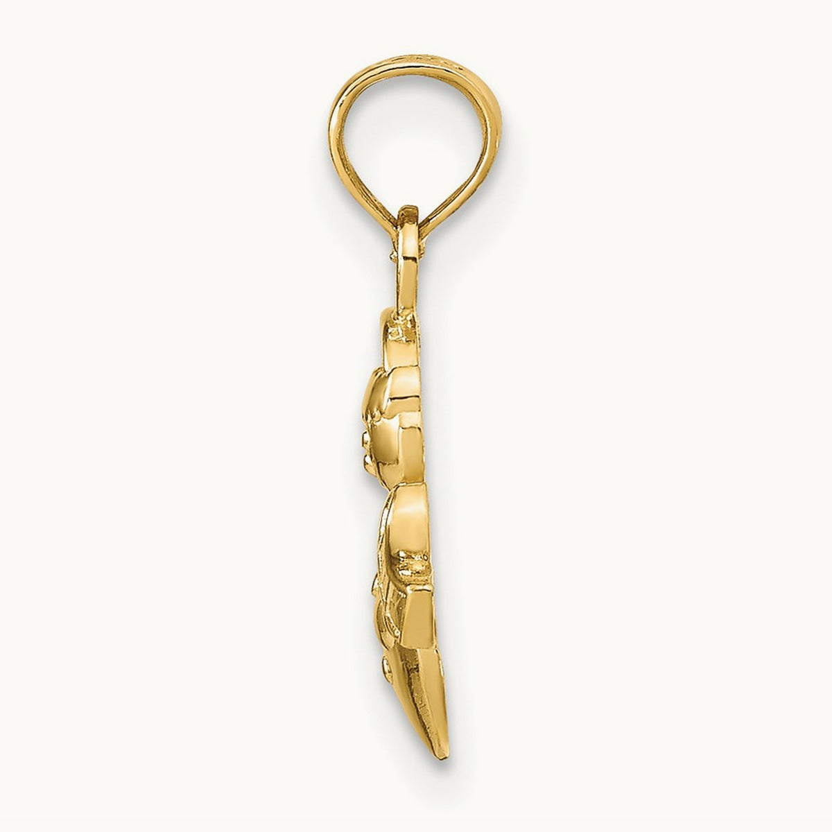 Snowman Charm — 14K Yellow Gold