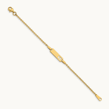 Children's Butterfly ID Bracelet, 14K
