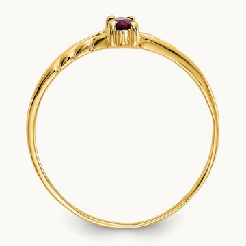 Ruby Birthstone Ring, 14K