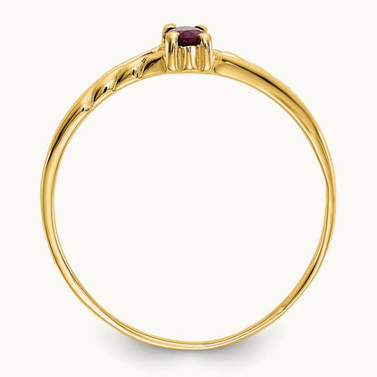 Ruby Birthstone Ring, 14K