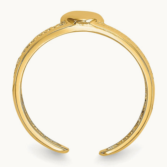 Heart Toe Ring, 14K