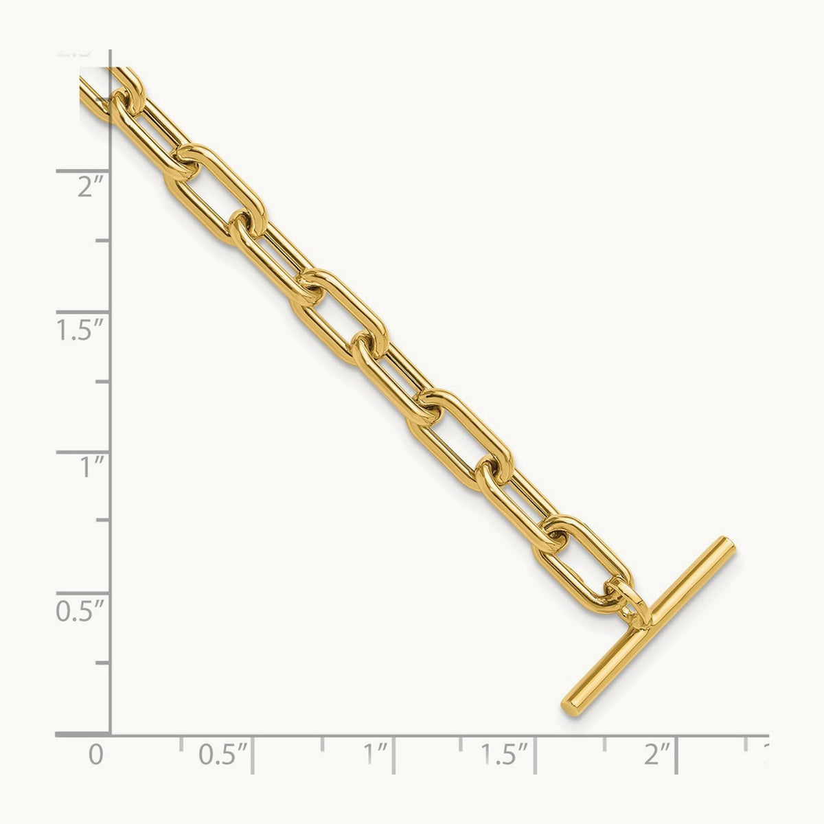 Polished Fancy Toggle Link Bracelet, 14K
