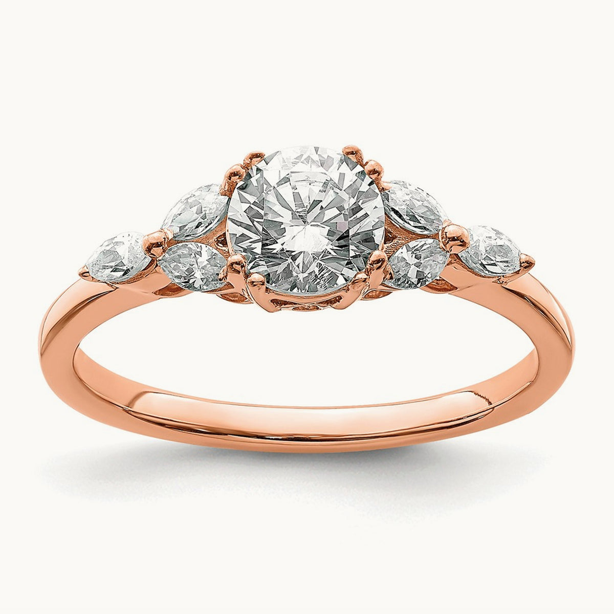 Round Semi-Mount Engagement Ring — 3/4 ct, 7