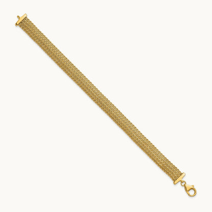 Polished Fancy Bracelet, 14K