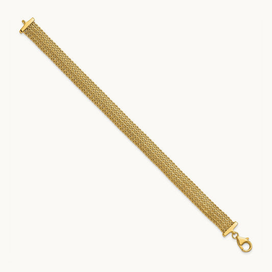 Polished Fancy Bracelet, 14K
