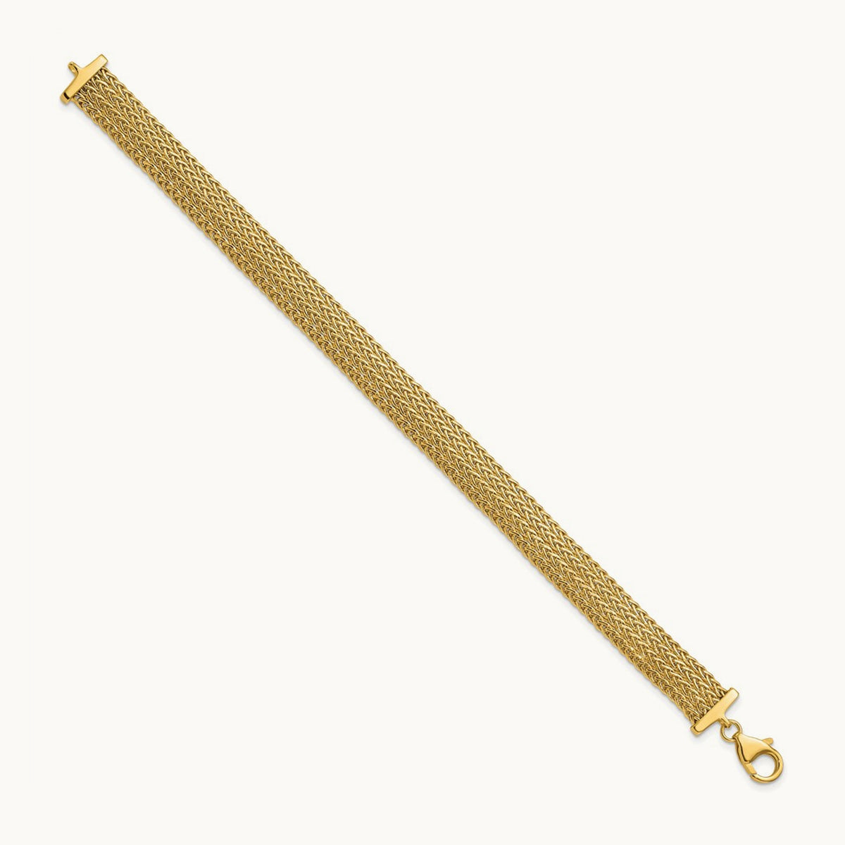 Polished Fancy Bracelet, 14K