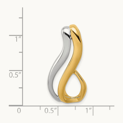 Fits up to Reg/Fancy/Reversible Omega Slide, 6mm, 14K Two-tone