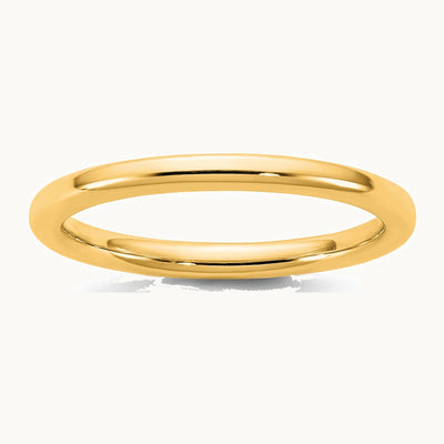 14KY 2mm European Comfort Fit Band