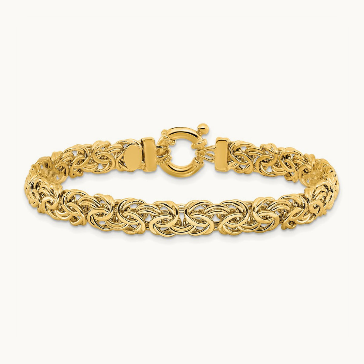 Fancy Flat Byzantine Bracelet — 7mm